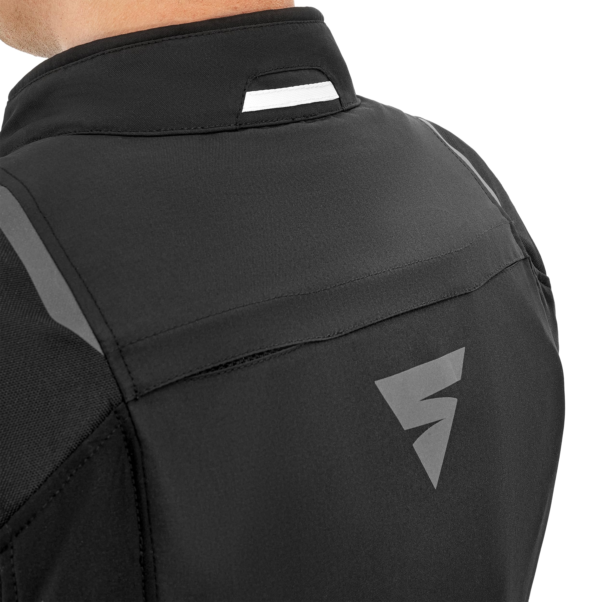 SHIMA SOLID Veste Moto Homme Homologué AIRFORCE Dorsale Blouson Armure Protecion Vestes Imperméable Textile Vetement Hiver Ete Touring Motos Aventure équipements (Hommes, Blanc, Regular, 4XL) | Ventilation optimisée