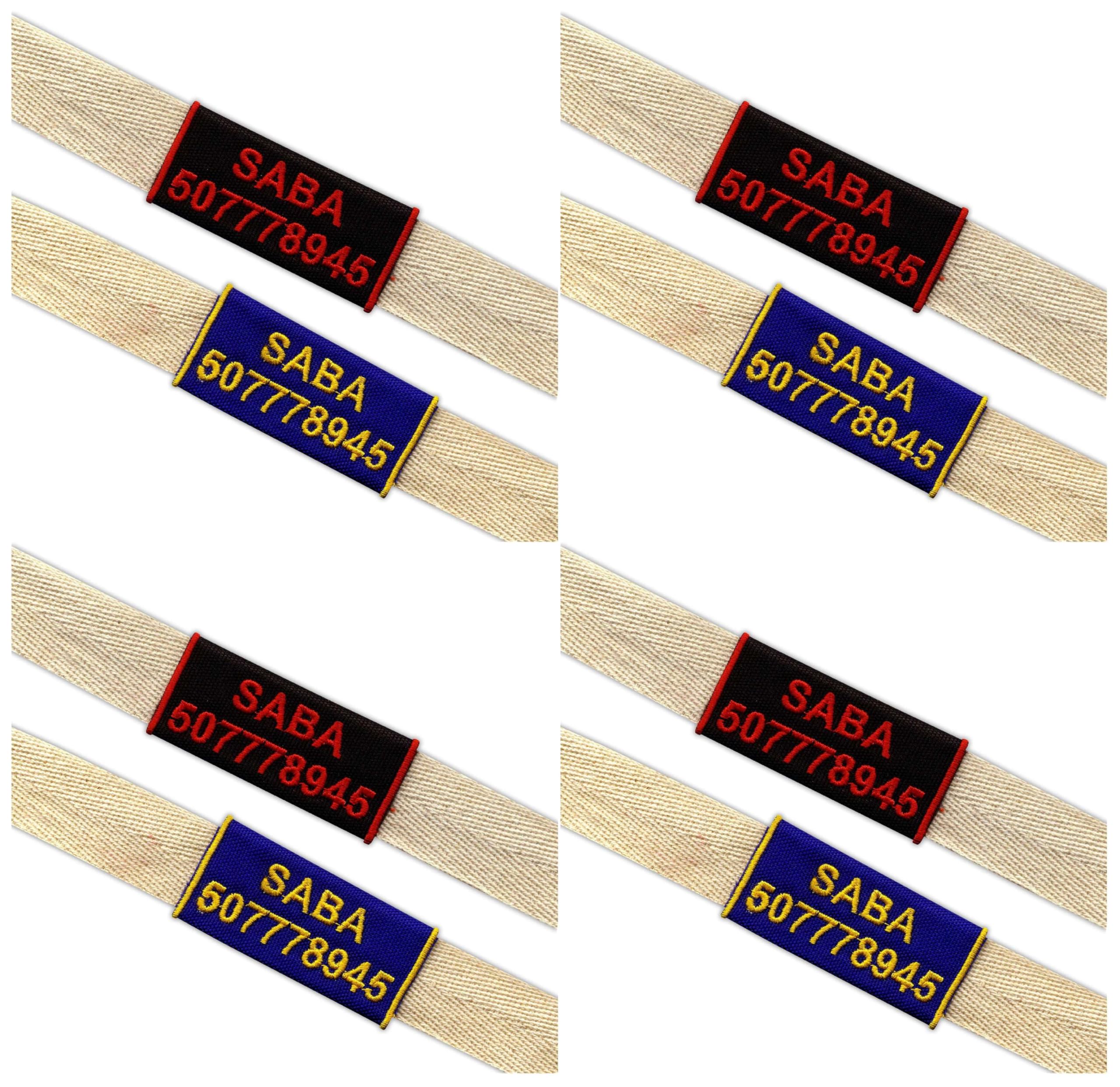 Set di quattro toppe ricamate per collare personalizzate per cani, con chiusura a strappo, da cucire, toppa ricamata, emblema
