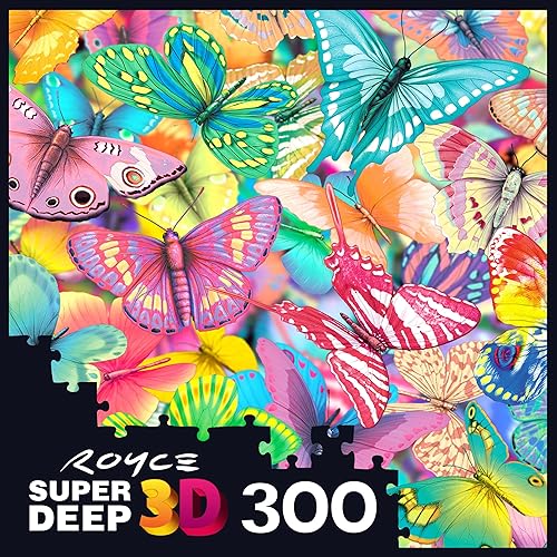 Miniatura 4 de Cra-Z-Art - RoseArt - Super Deep 3D - Butterfly Magic - Rompecabezas de 300 piezas