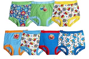 Sesame Street Unisex Toddler Potty Training Underwear with Inclusivity Chart