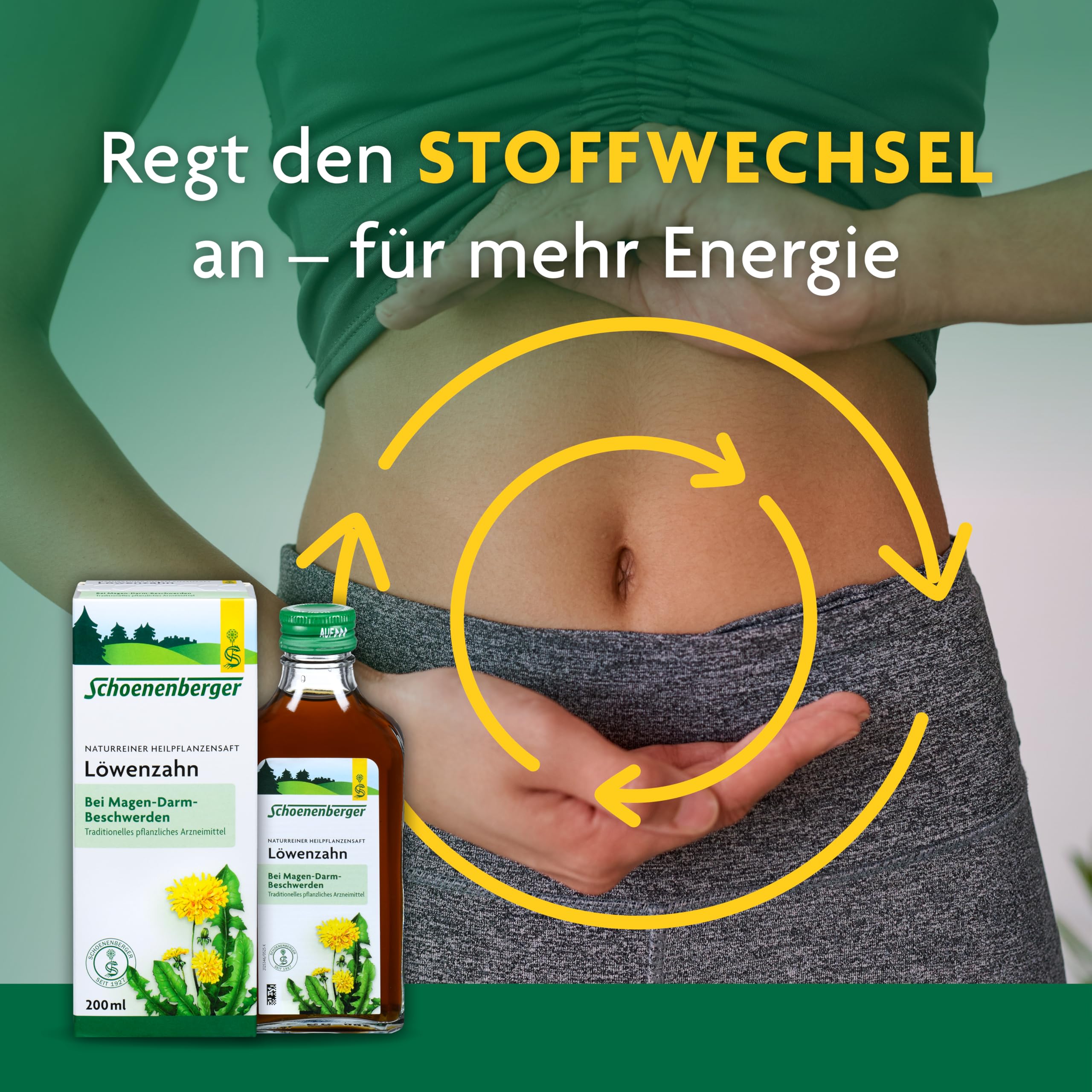 Schoenenberger - Löwenzahn naturreiner Heilpflanzensaft - 3x 200 ml Glasflasche - die wirksame Hilfe bei Magen-Darm-Beschwerden und Harnwegsinfekten - traditionell pflanzliches Arzneimittel