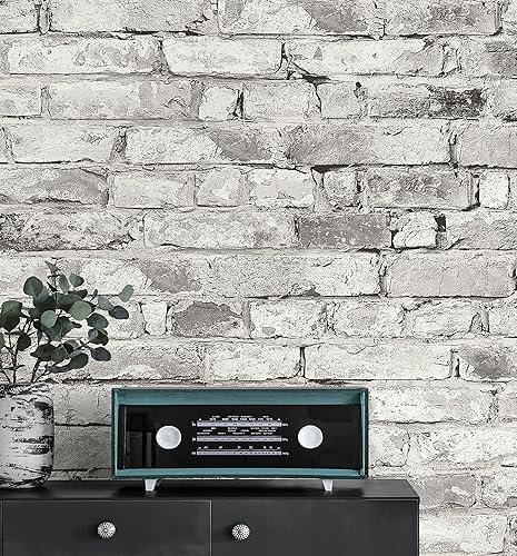 Miniatura 3 de Surface Style - Papel tapiz para despegar y pegar, papel tapiz de ladrillo para dormitorio, tocador, cocina, vinilo, cobertura de 30.75 pies