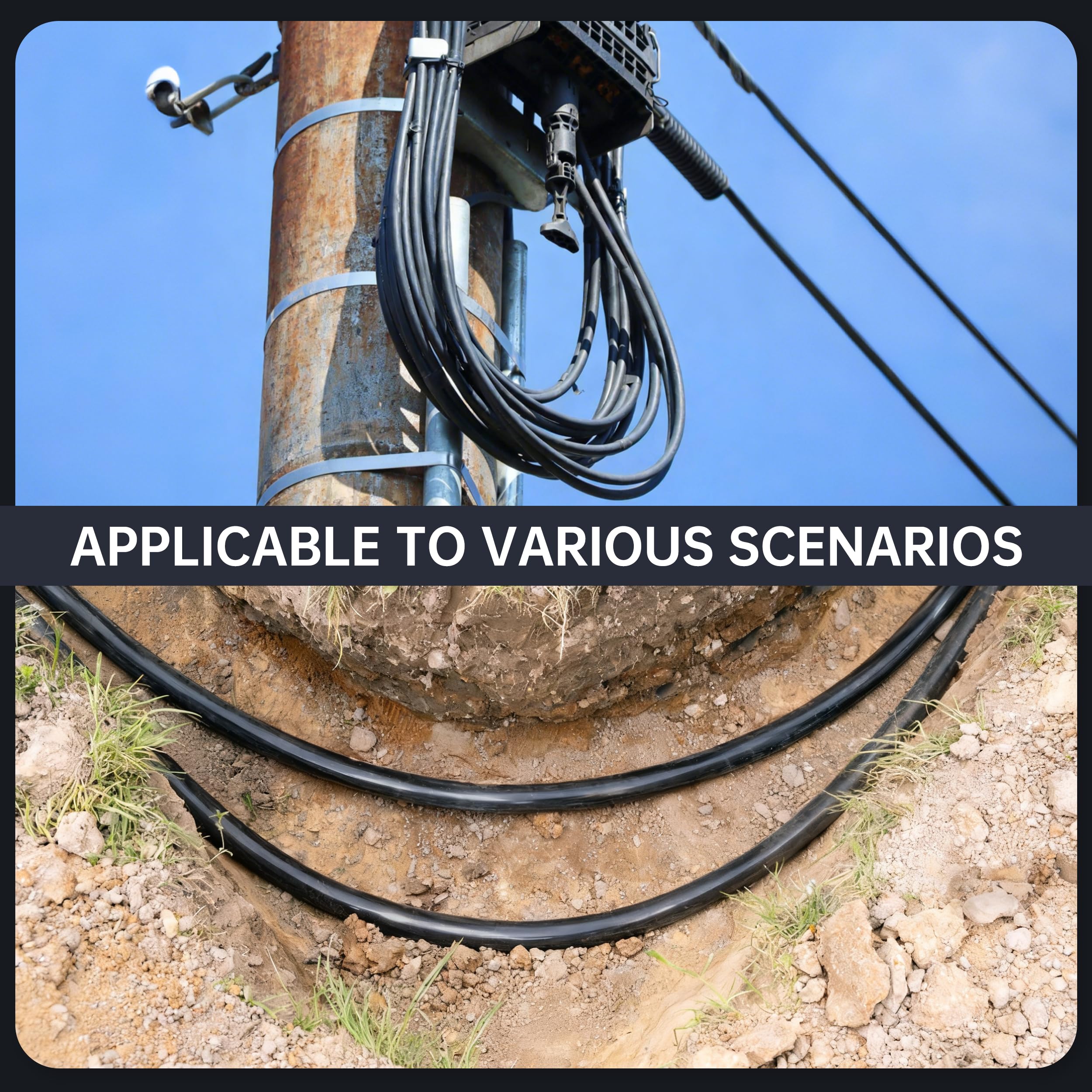 Uvital Cavo schermato per sepoltura diretta all'aperto Cat6 1000FT, rame