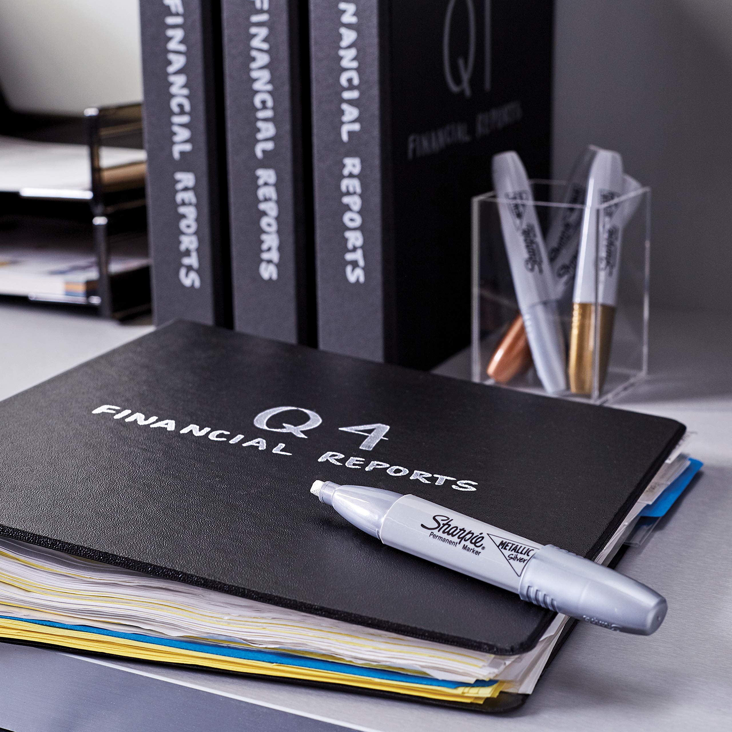 Sharpie Metallic Permanent Markers Chisel Tip Assorted Colors 3 Count — view 7