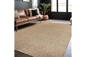 Easy Jute Rugs: Natural 8x10 Rug for Inside or Outdoors