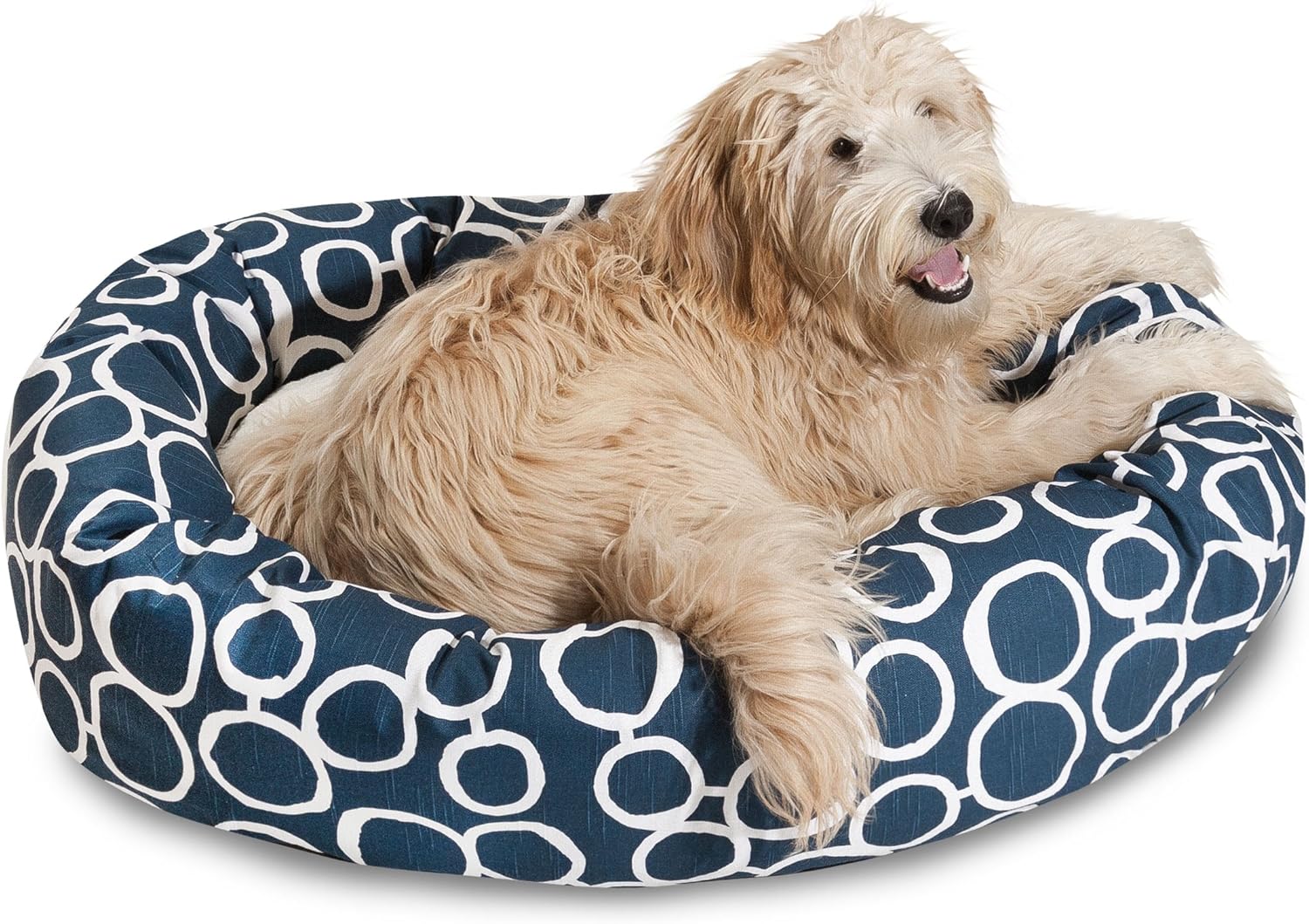 Majestic Pet 52" Fusion Navy Sherpa Bagel Bed