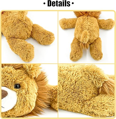 Miniatura 5 de Peluche de 16 pulgadas  2 libras de león amarillo con peso, juguete sensorial cómodo de peluche, juguete Kawaii para abrazar, regalo para niños y