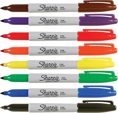Miniatura 4 de Sharpie 30078 Rotuladores permanentes, punta fina, colores clásicos, 8 unidades (surtidos)