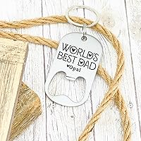 Vista 3 de Personalized Dad Christmas Gift Idea Number One Dad Bottle Opener Keychain Gift For Dad on Christmas The Best Dad Ever Christmas Gift Idea DAD-BOTTLE