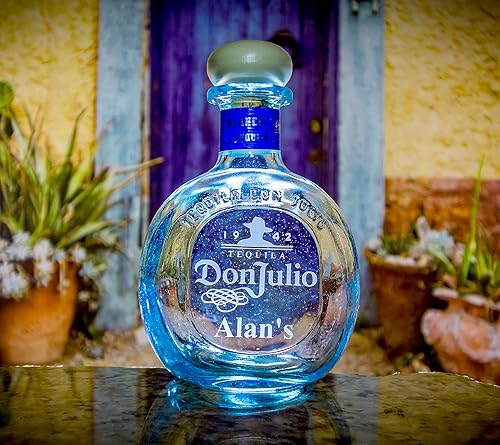 Don Julio Blanco Personalized Engraved EMPTY Bottle/Decanter (Compatible replacement for Don Julio bottle)