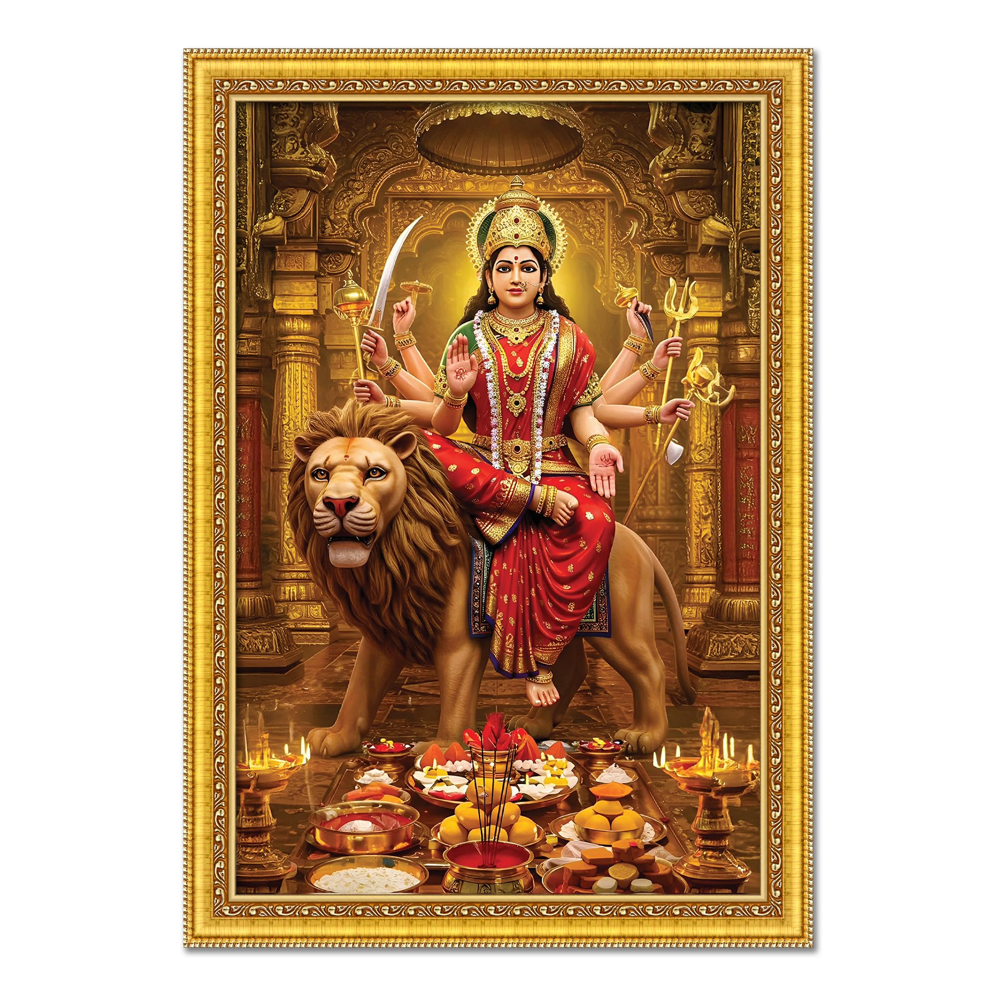 Durga Maa Photo Frame - Divine Wall Art -21