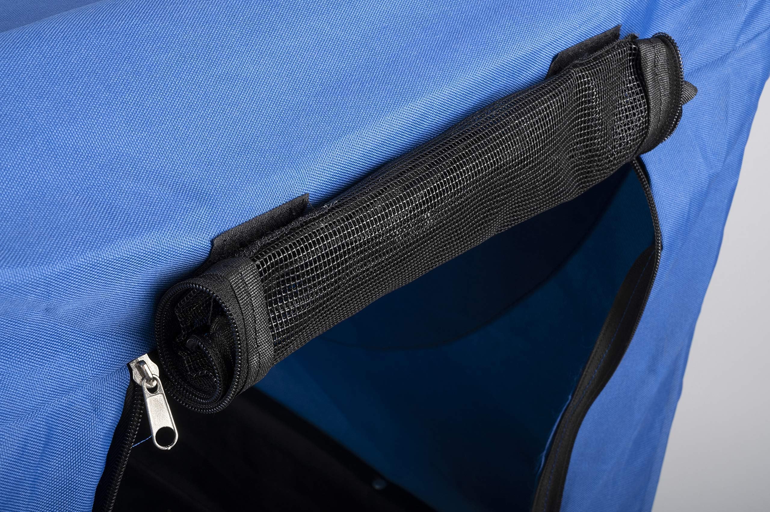 Velo Remorque Chien Pliable - Cariole Velo Chien Max. 40 KG - Remorque de Vélo pour Animaux de Compagnie - 75 x 52 x 65 cm - Bleu/Noir