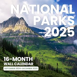 SUNEE 2026 Calendar for Wall, 2026 Large Wall calendar 12x12 Inches with 16 Months from September 2025 to December 2026, Thick Glossy Paper, 12" x 24" (Open), National Parks