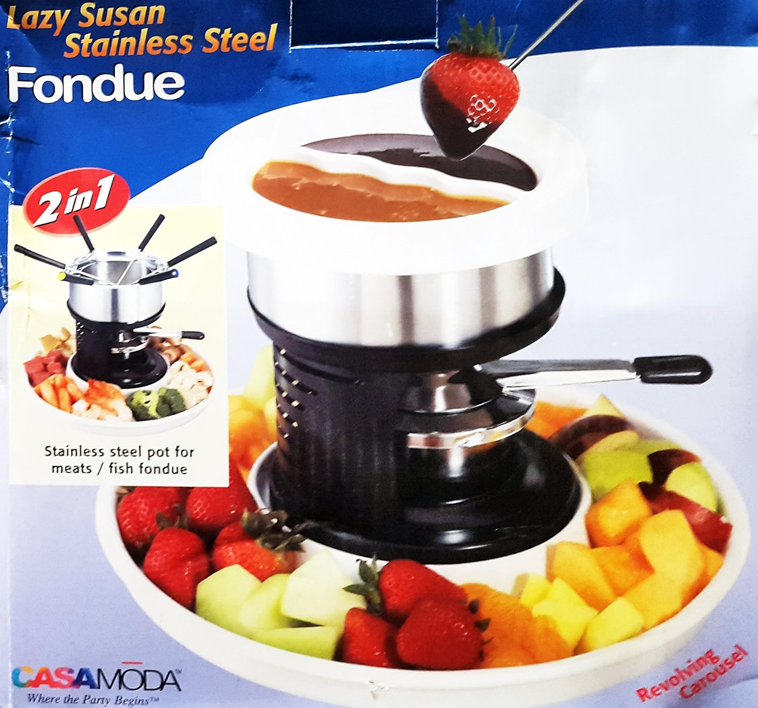 Casamoda Lazy Susan Stainless Steel Fondue