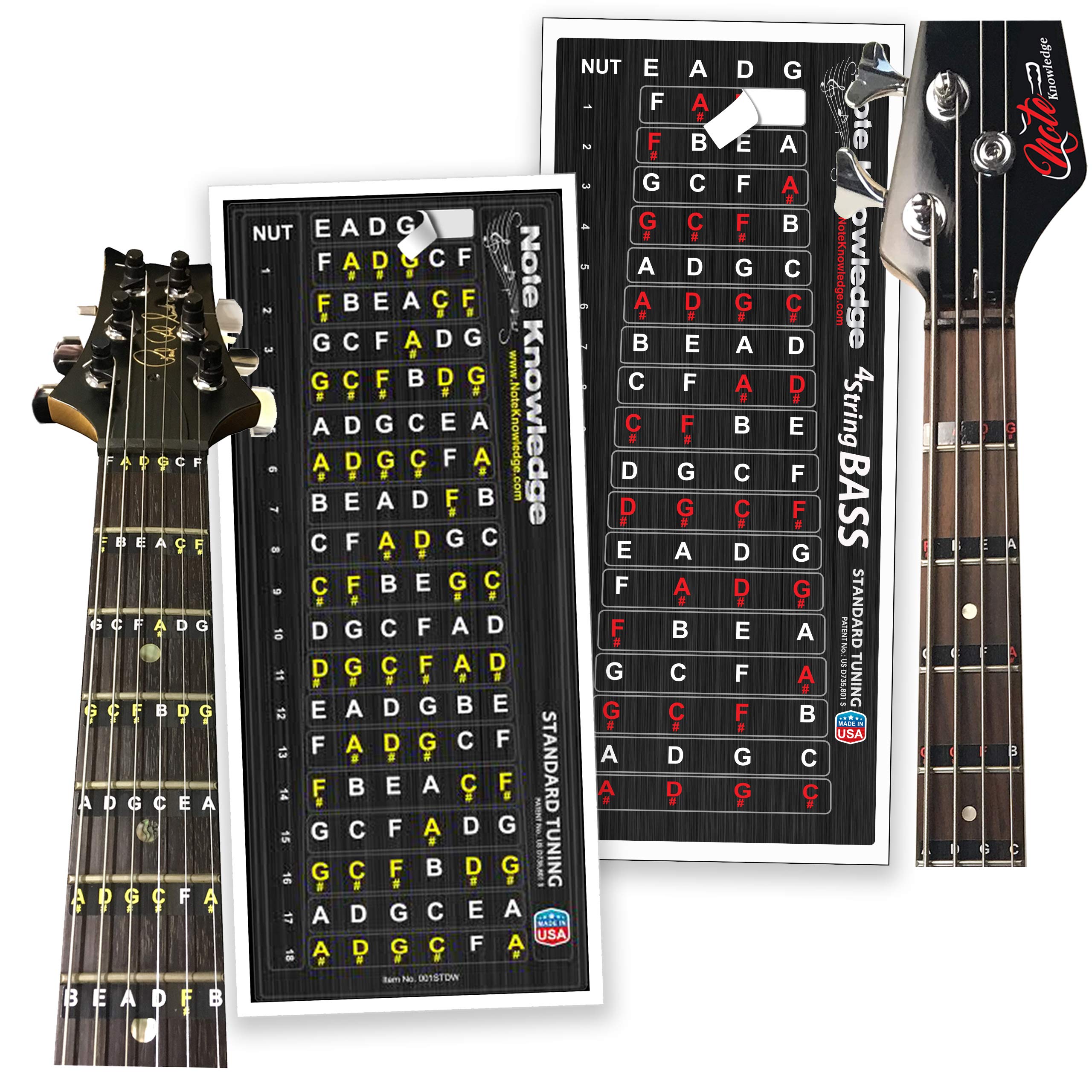 Buy Guitar & Bass Guitar Fretboard Note Decals/Stickers Combo Pack for