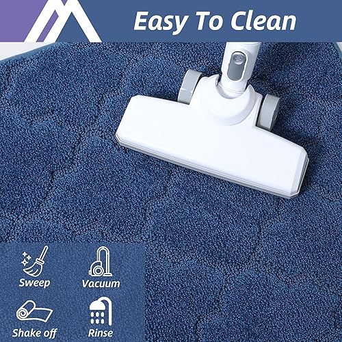 Miniatura 7 de COSY HOMEER Tapete antideslizante para entrada para uso en interiores, tapete absorbente para puerta delantera, tapete de entrada lavable de perfil