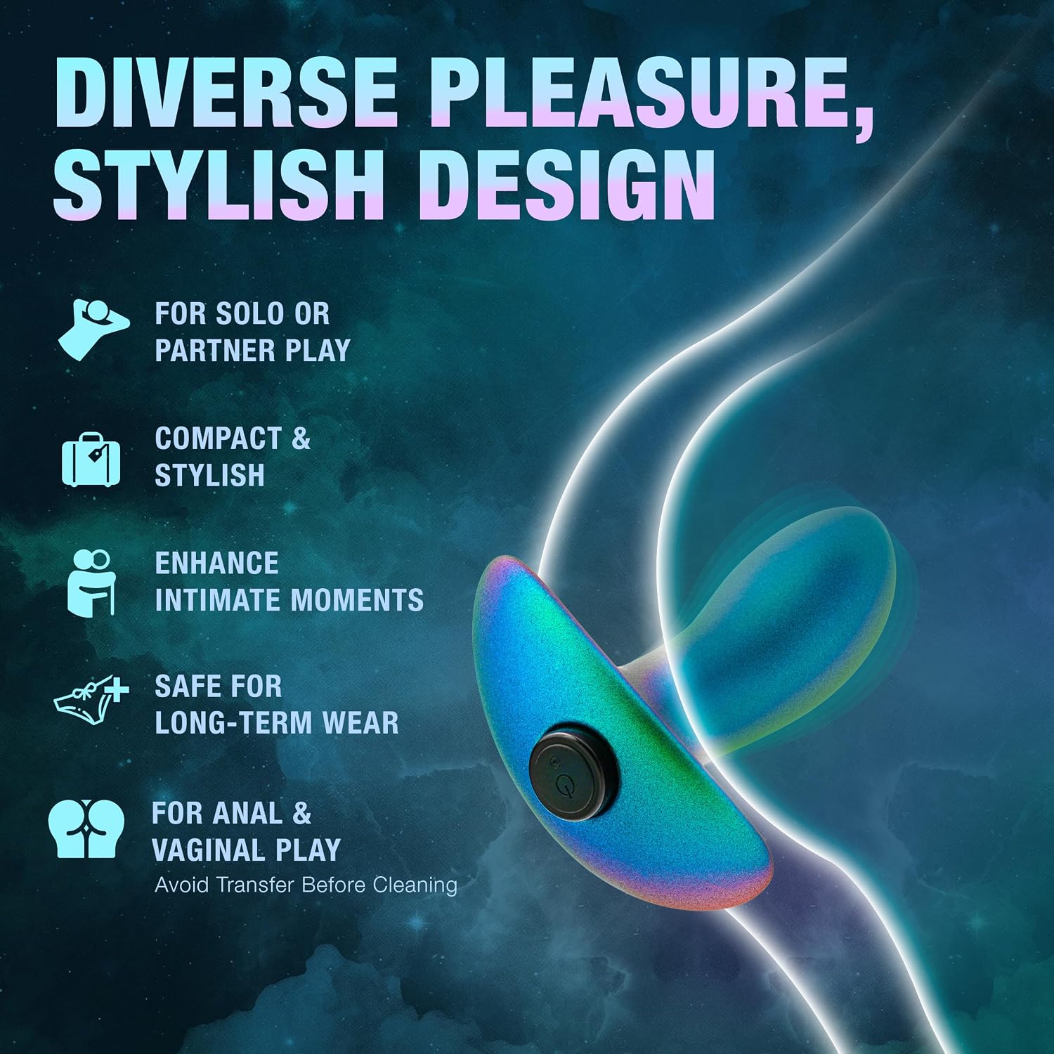 Blush Anal Adventures 5" Matrix Voyager Vibrating Anal Plug - AnchorTech Base, 10 Vibration Modes, Platinum Cured UltraSilk Silicone Butt Plug Adult P-Spot & Anal Sex Toy for Men Women - Neptune Teal