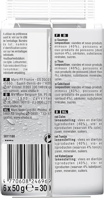 Foto 5 de 8 de Mars Sheba Délices du Jour - Nourriture humide pour Chat Adulte - sélection aux poissons en Sauce