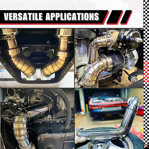 Miniatura 2 de REMTUNE Cortes de pastel de radio apretado de acero inoxidable 304 de 90 grados, 4 pulgadas (no soldados), corte y desbarbado con láser para