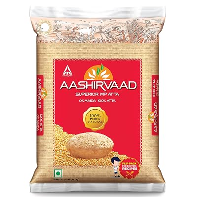 Aashirvaad Superior MP Atta, 1kg, 100% Whole Wheat Flour, 0% Maida