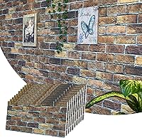 Vista 15 de Dundee Deco Paneles de pared 3D de ladrillo sintético, revestimiento, paneles de pared con aspecto de piedra roja y naranja, revestimiento de espuma