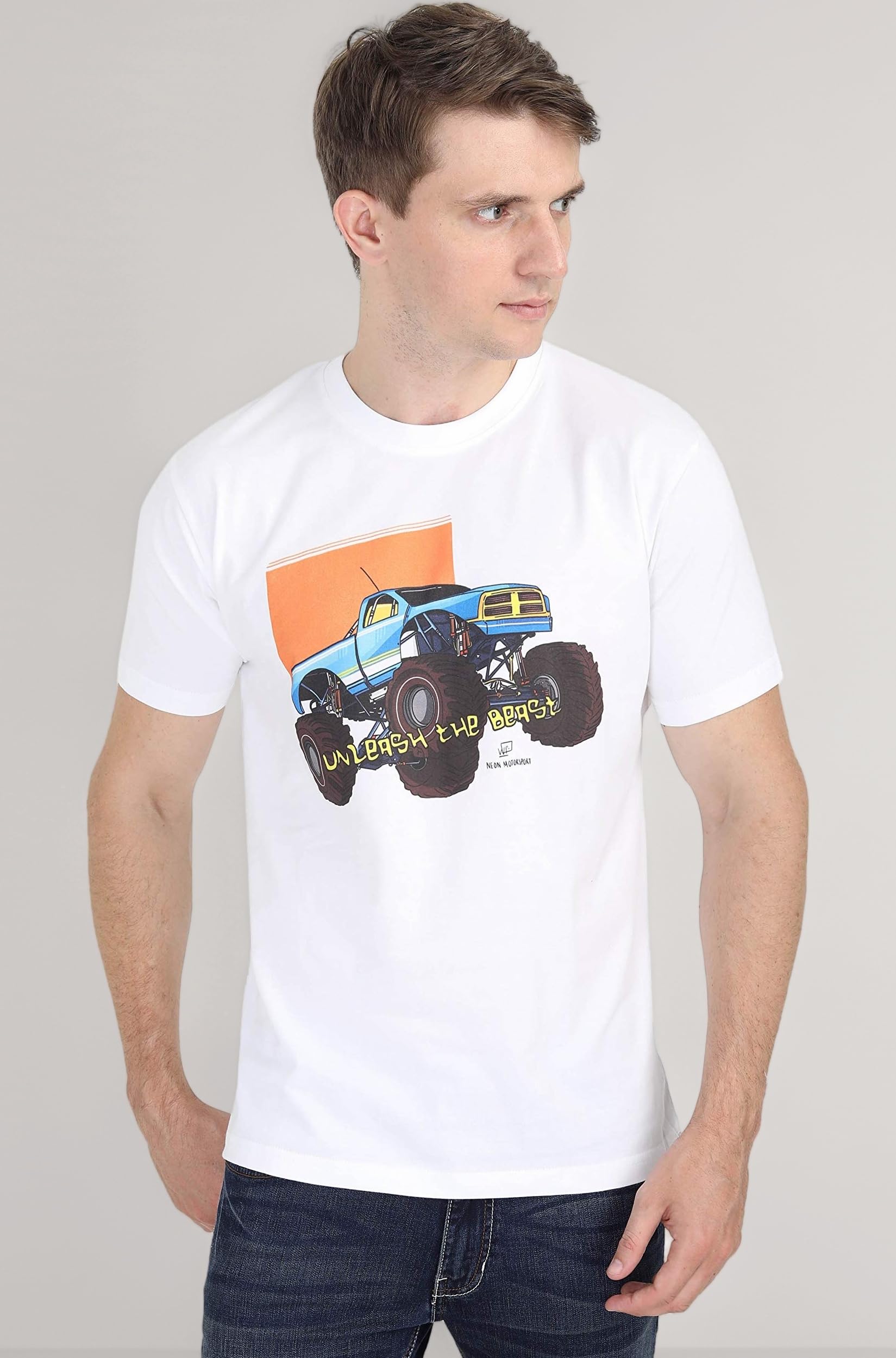 Unleash The Beast: Racing/Motorsport Themed Graphics Printed on Round Neck Cotton t-Shirt for Men, Women, Boys and Girls.