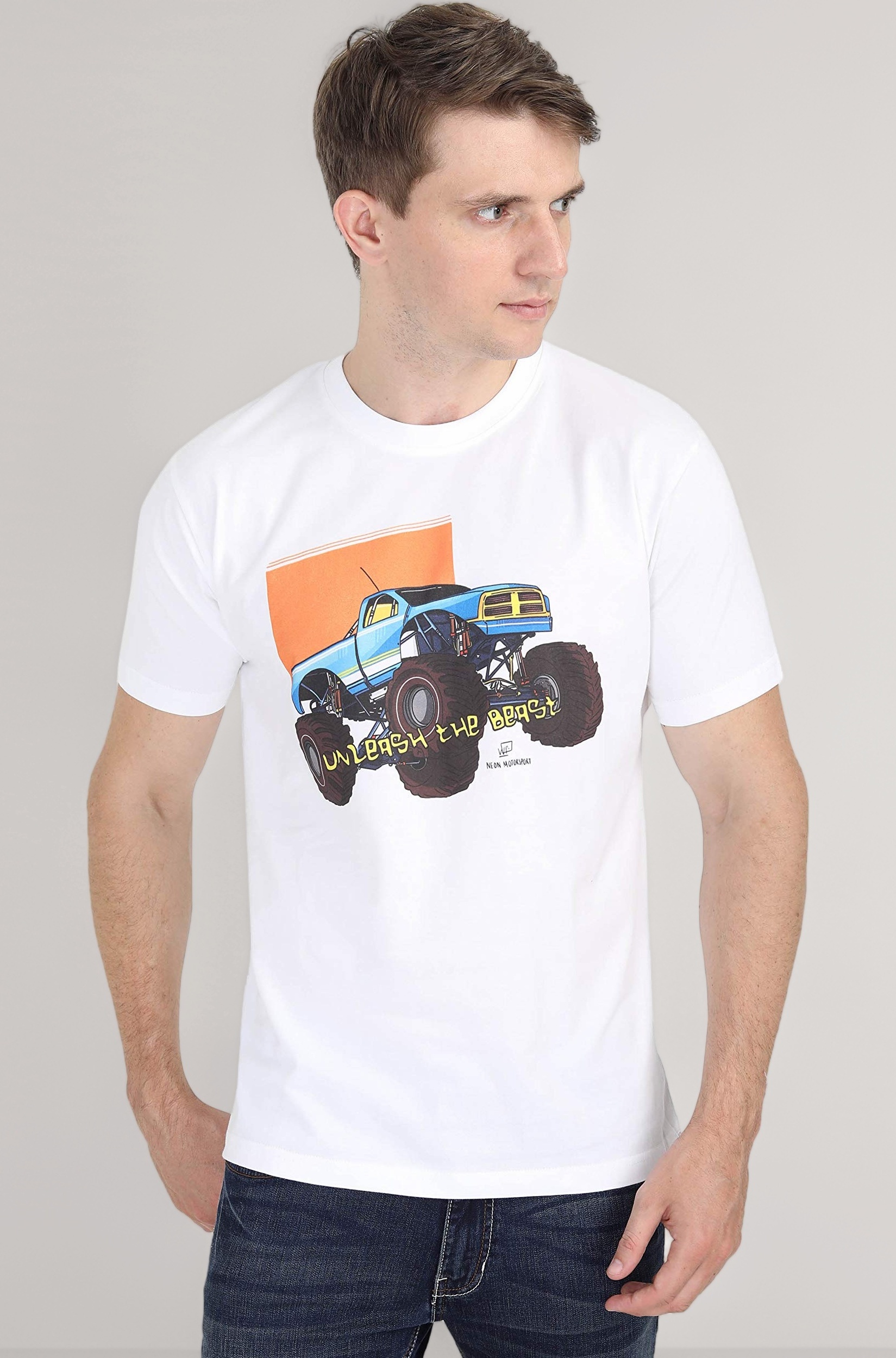 Unleash The Beast: Racing/Motorsport Themed Graphics Printed on Round Neck Cotton t-Shirt for Men, Women, Boys and Girls.