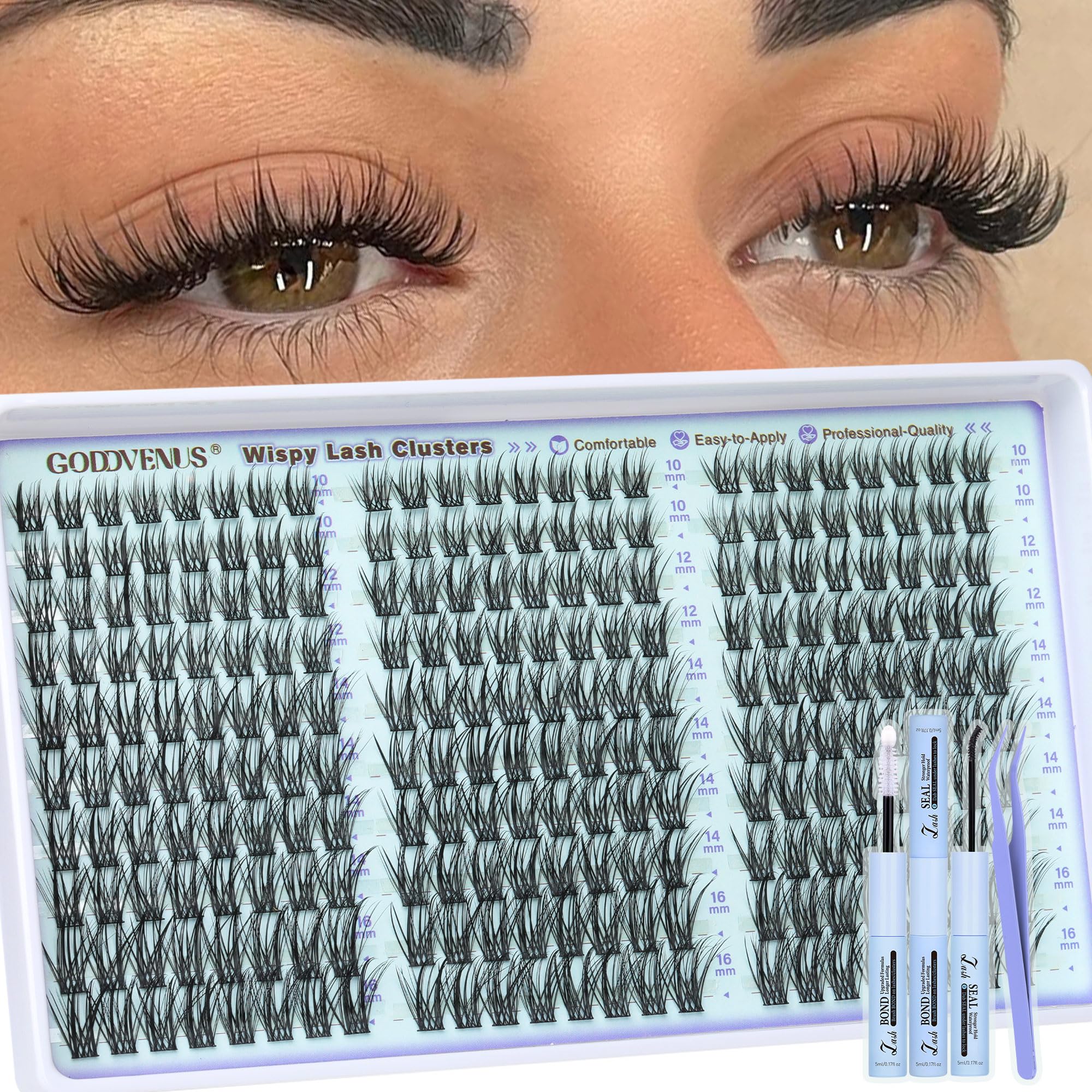 Wispy Lash Clusters Kit Eyelash Clusters Natural Cluster Lashes Extension Kit Eyelash Extension10-16mm CC Curve For DIY