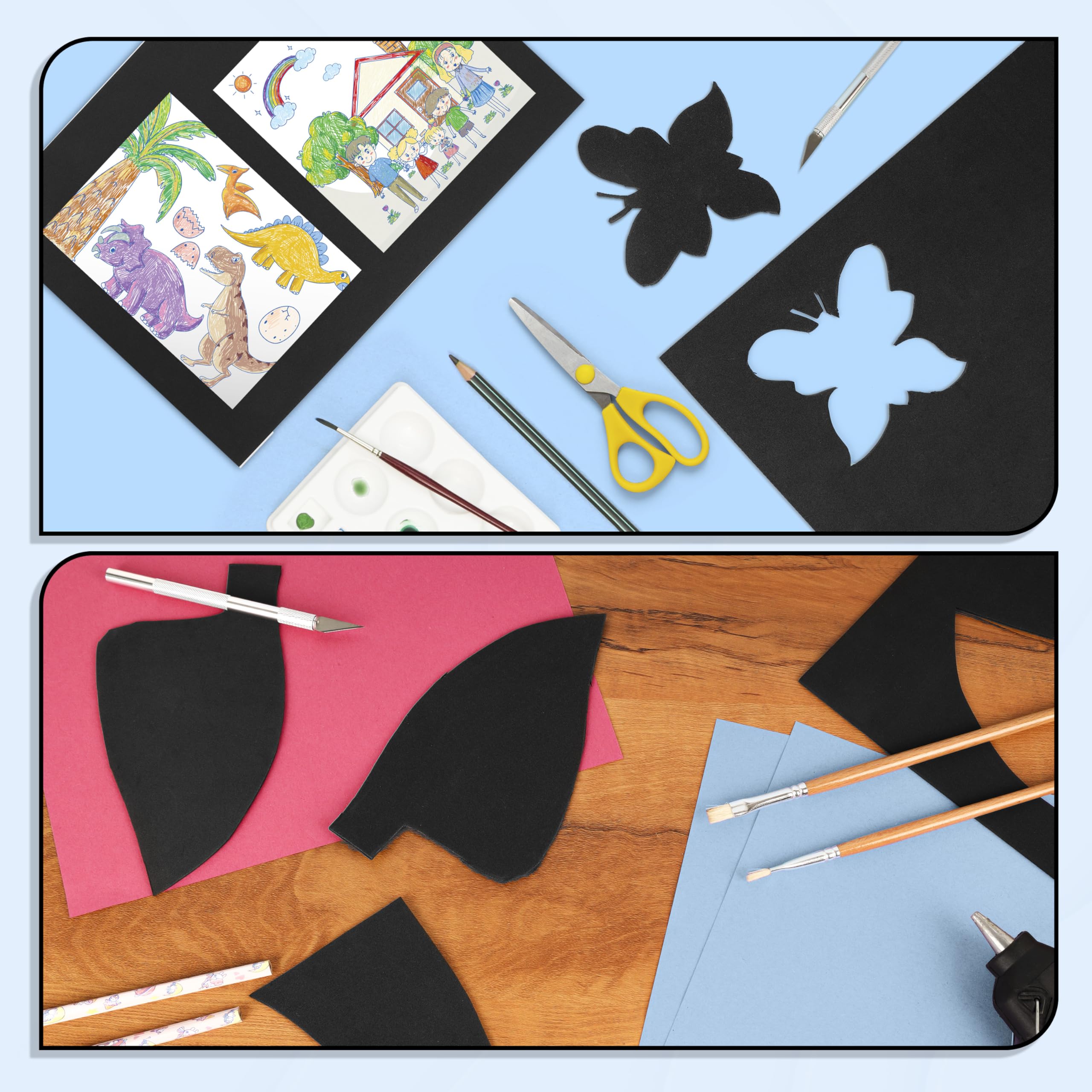 Lot De 10 Feuilles A4 En Mousse éponge EVA Pour Travaux Manuels Et Décoration - 2 Mm Wihte