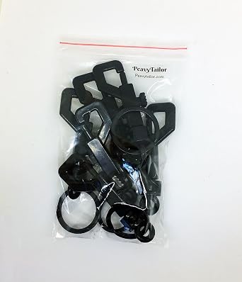 3 Pcs swivel snap Bolt Keychain clips Keychain hooks. Lightweight & Durable clasp with hook for Keys, Key Chains, Tags and Lanyards. 2.75x0.83 Plastic Spring keychain clasp come with key rings.