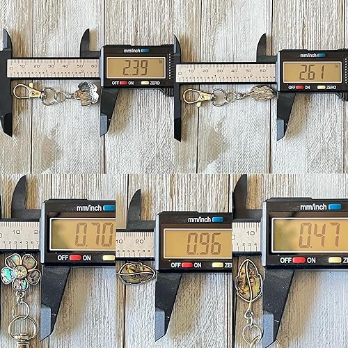 Miniatura 9 de Silver Flower & Leaf Purse Charms, Abalone Shell Handbag Jewelry, Floral Fall Zipper Pulls, Cool Keychain, Backpack Charms, Nature Gift Sets