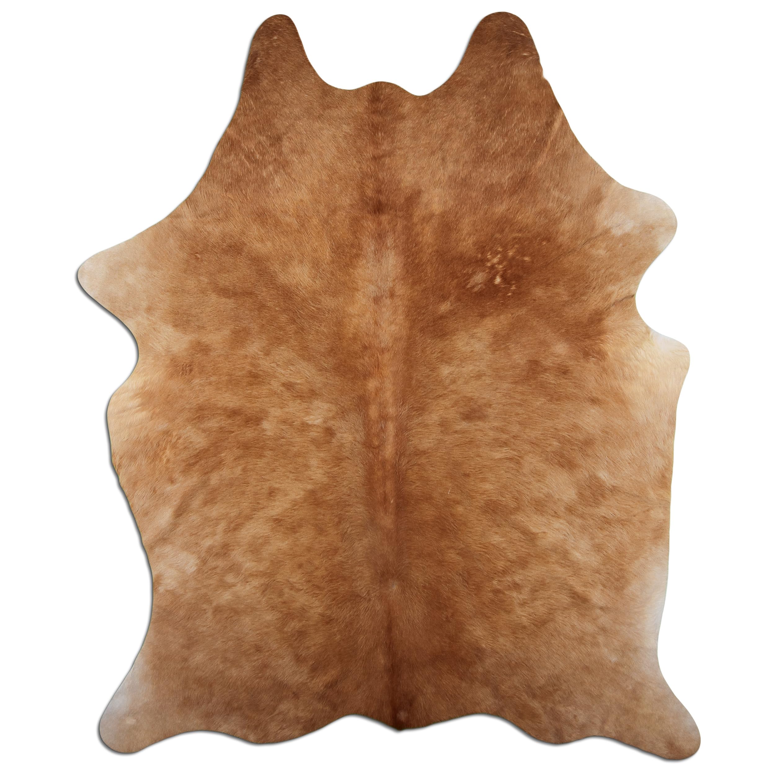 Tapis en peau de vache de qualité supérieure - Caramel - Produit naturel unique en provenance d'Amérique du Sud - Peau de b uf - Peau de vache véritable