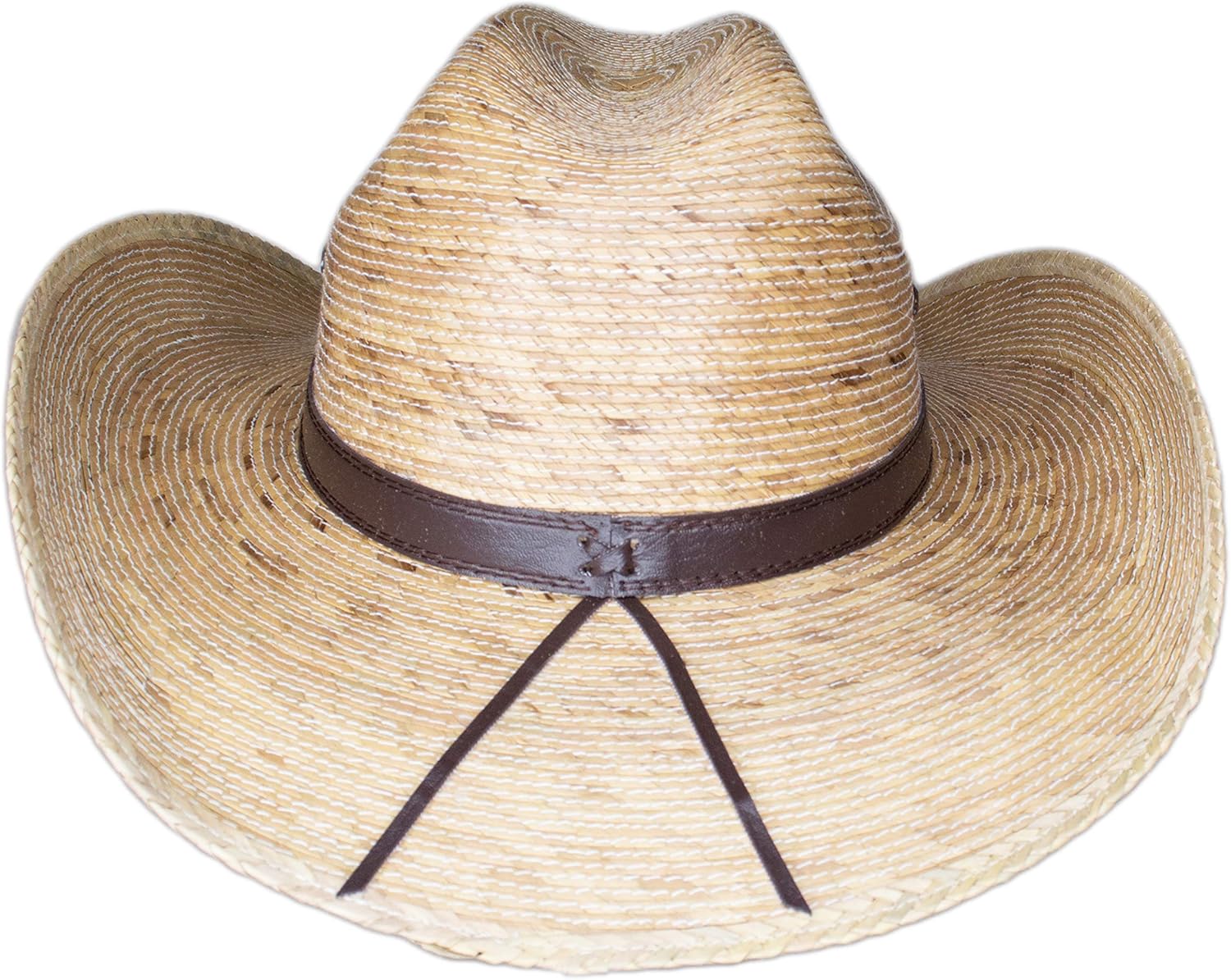 Large Mexican Palm Leaf Cowboy Hat, Sombreros Vaqueros de Palma de Hombre, Flex Fit (Natural)