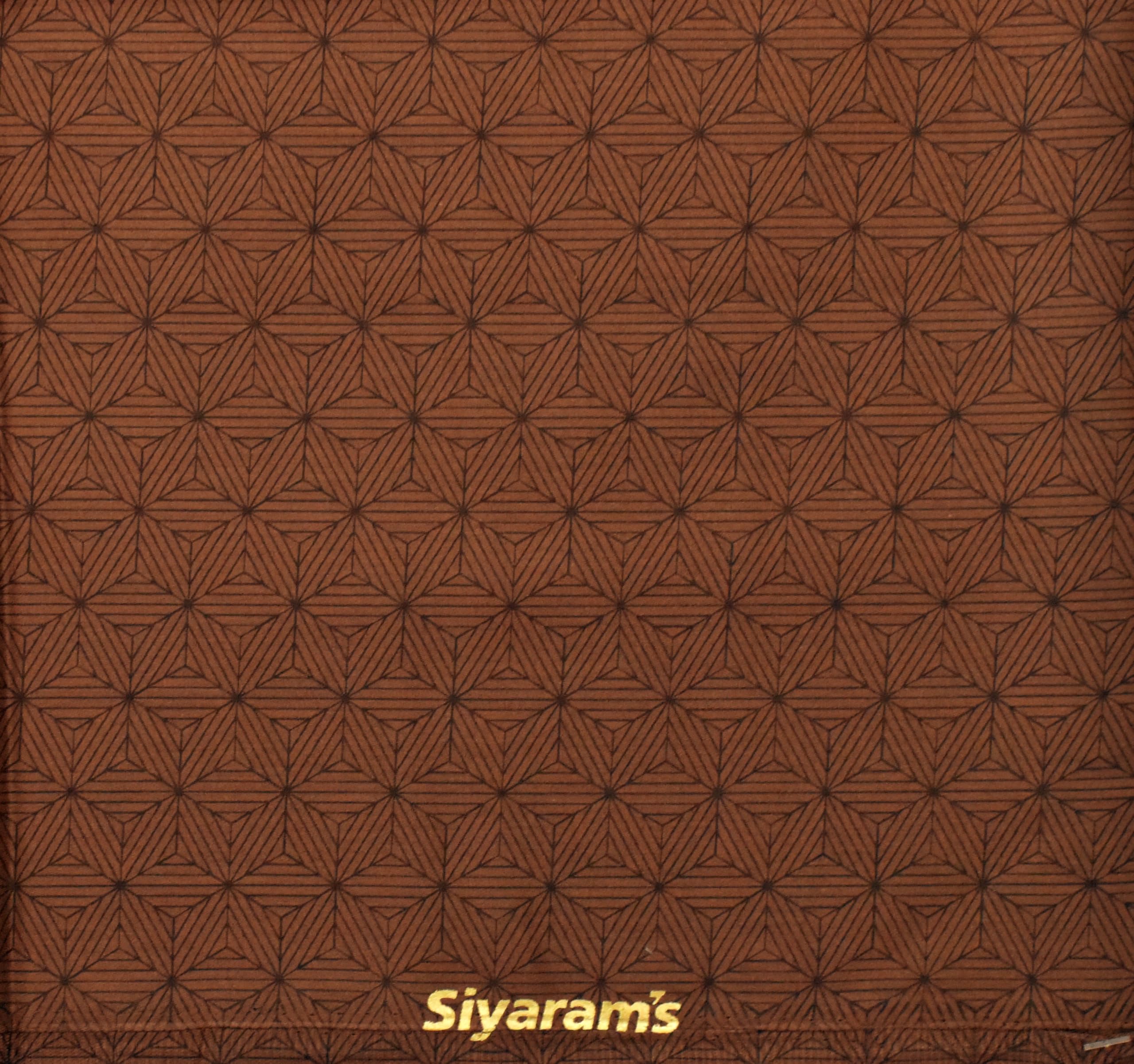 siyaram's 100% SUPERFINE COTTON BROWN COLOURED PRINTED UNSTITCHED SHIRT FABRIC -1.6 METRES - AN ASHA ASTHRALAY PRODUCT - AV1101-picture-22