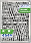 Bagean Filtre d'évent du capot de poêle 8.50" x 11.25" LL62F Combo de graisse de charbon - Convient au remplacement du filtre à hottes sans conduit - Filtres d'écran en métal Poêle de cuisine fraîchement graissée et carbone Air (1-Pk)