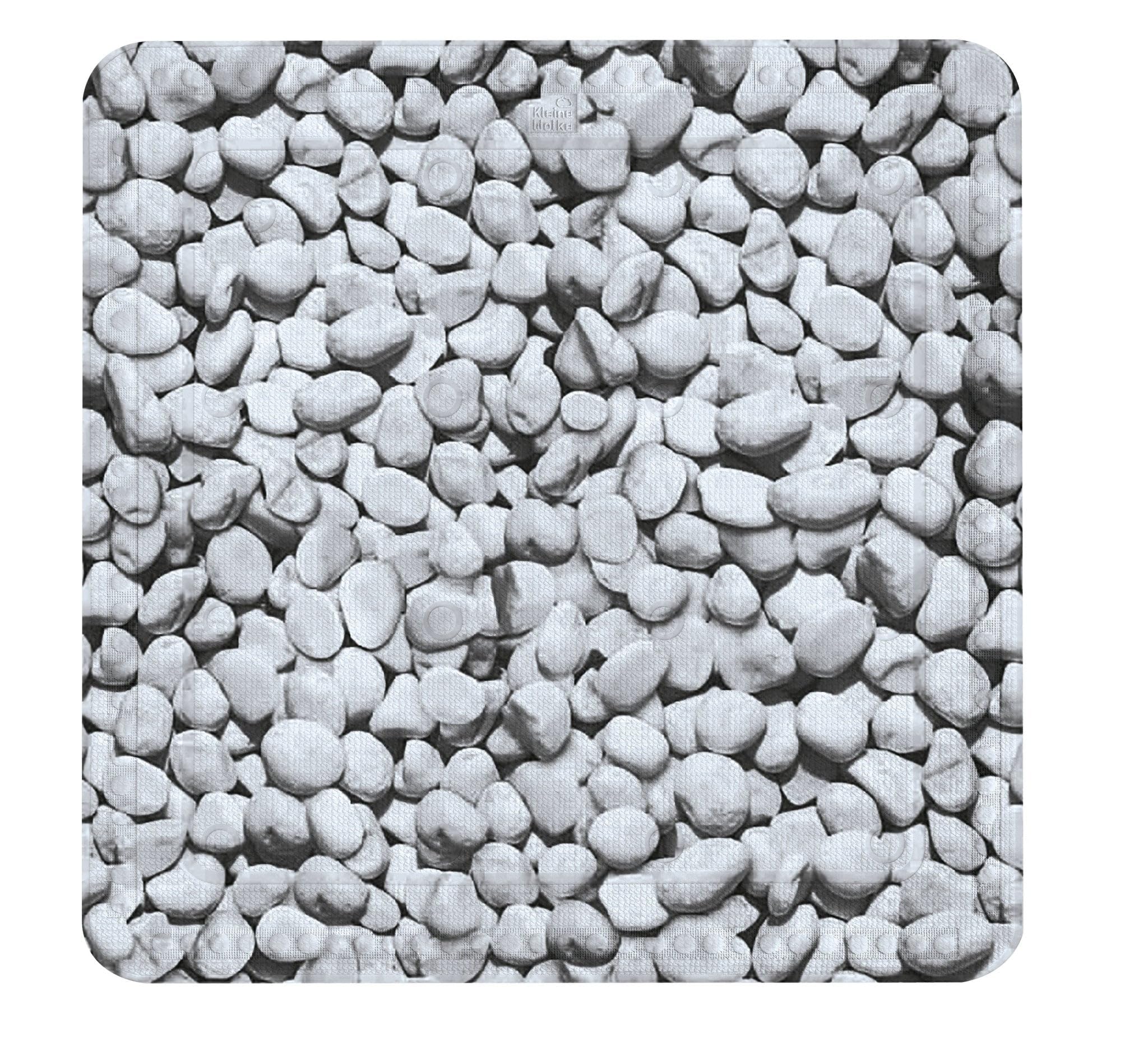 Kleine Wolke PVC Foam Stepstone Shower Mat, Grey