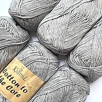 Vista 9 de Cotton to The Core - Hilo de algodón para ganchillo, paquete de 6 (852 yardas/300G), patrones gratuitos, apto para principiantes, hilo suave