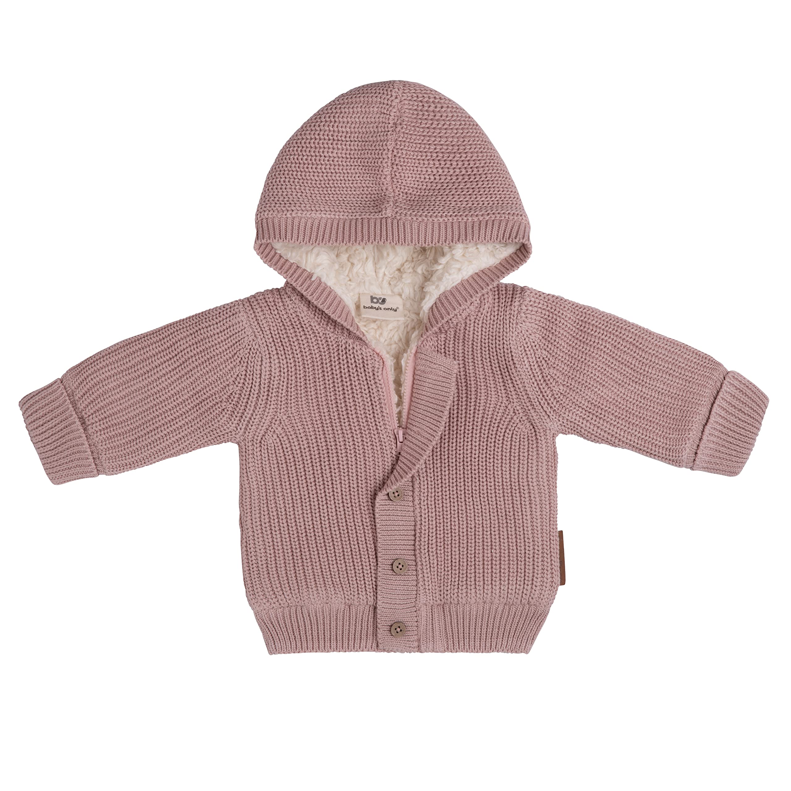 Baby's Only - Soul Kapuzenjacke Baby - Teddyfutter - Strickjacke für Jungen and Mädchen - 100% Bio-Baumwolle