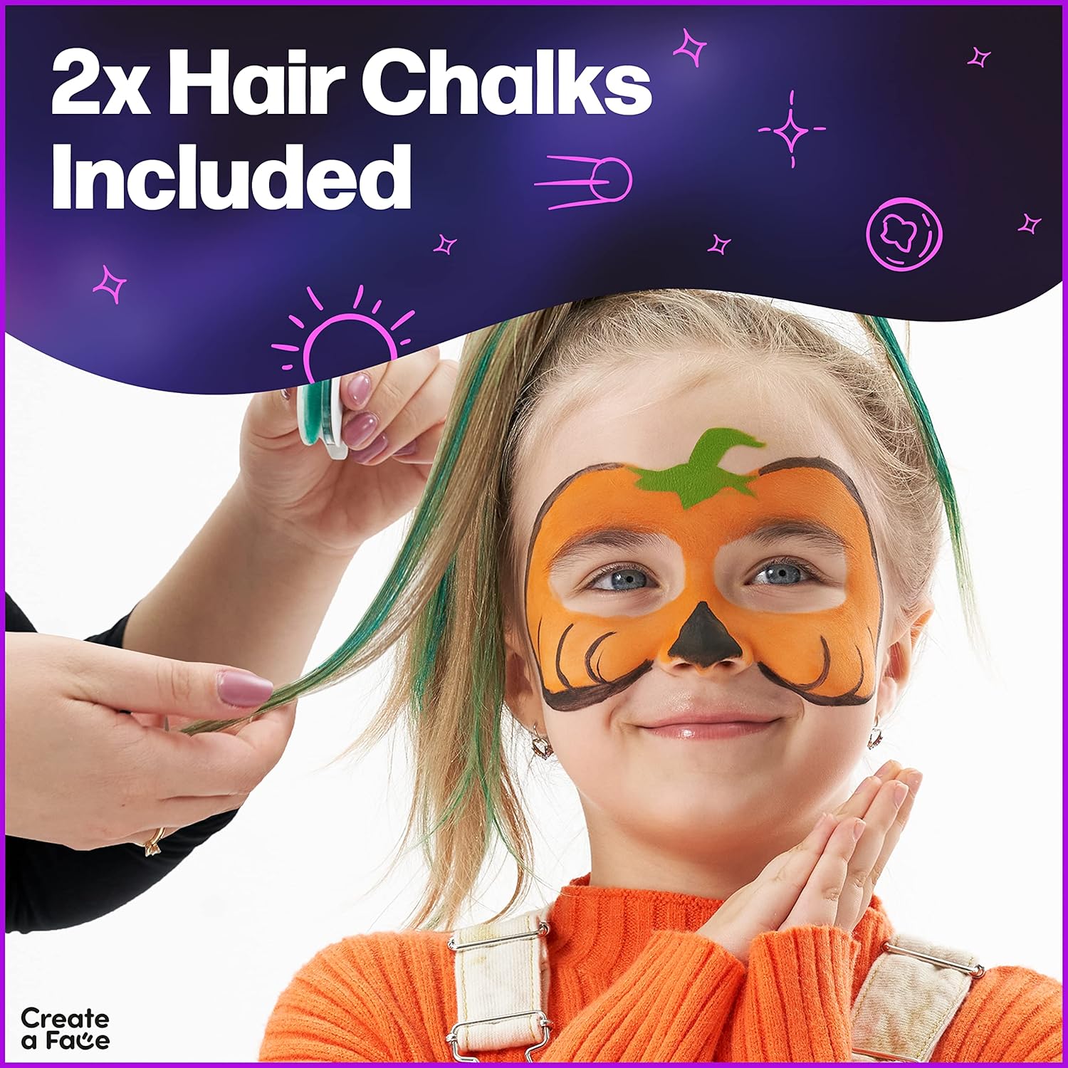 Face Painting Kits for Kids - Water Based Face Paint Kits 16 Colors, 60 Stencils, 2 Brushes, 2 Glitter, Sponges & Hairchalks - Facepaint Tutorials & Book - Hypoallergenic. For Toddler, Teens & Adults : Arts, Crafts & Sewing