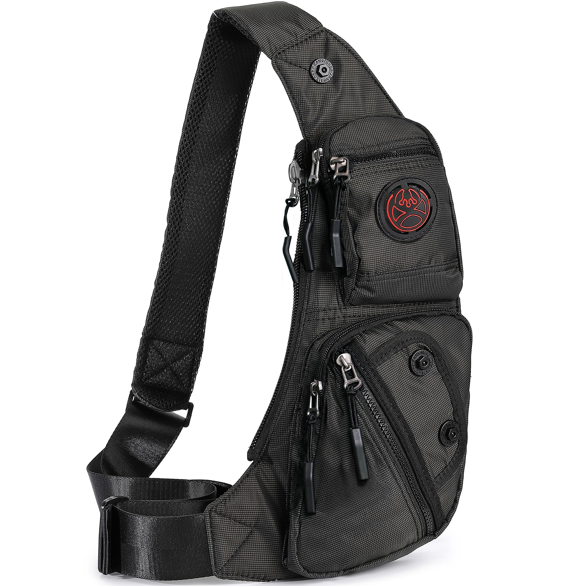 NICGID Sling Bag Chest Shoulder Backpack Crossbody Bags Casual Daypack for Men Women (Black-2620N) (Black-2620n, Small)