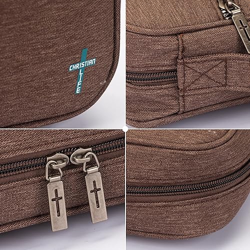 Miniatura 70 de Montana West Funda para la Biblia para mujeres y hombres con marcapáginas de cuero, fundas de transporte, bolsa de iglesia para protección al aire