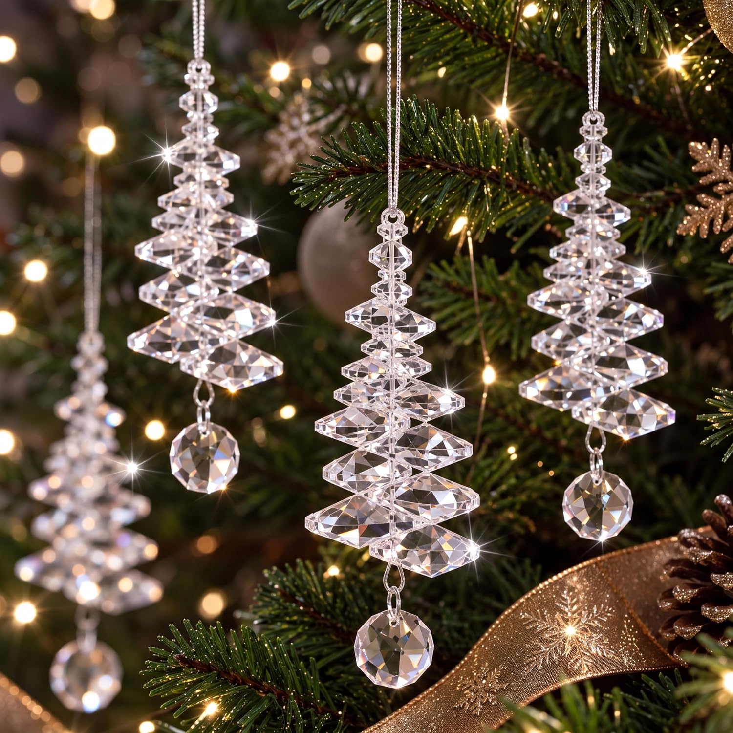 Amazon.com: Teyva Daily 12 Pcs Christmas Tree Decoration Crystal