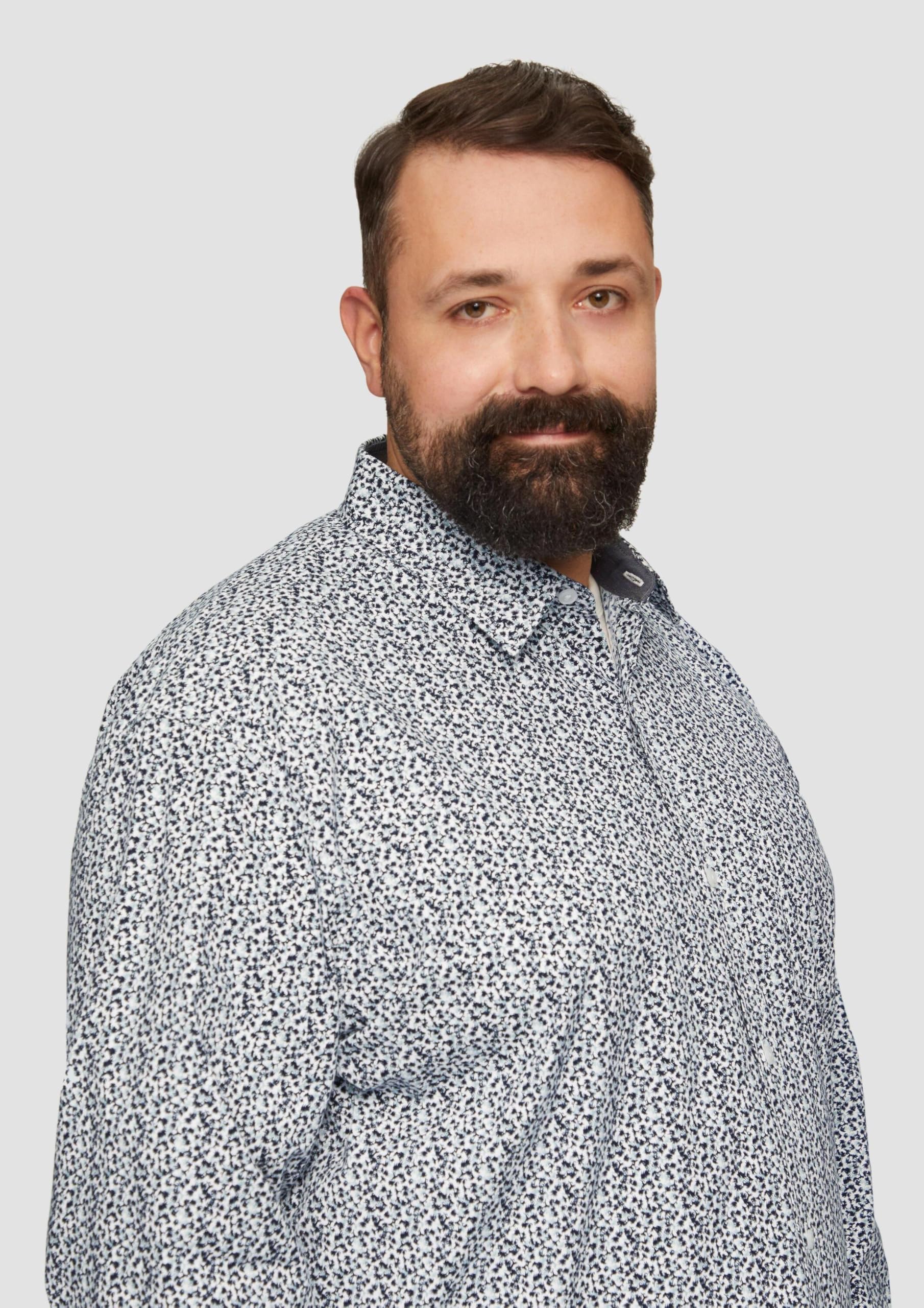 s.Oliver Big Size koszula z długim rękawem, krój slim fit, 01A1, XXL