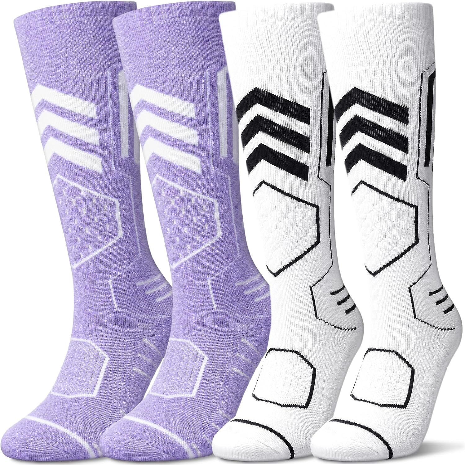 Merino Wool Ski Socks,Cold Weather for Ski, Snow, Sonwboarding, Winter, Warm Over-The-Calf Socks, Winter activities.