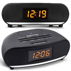 Memorex MX CR 160 Bluetooth Clock Radio with USB Charging | FM PLL Radio with 20 Presets, Dual