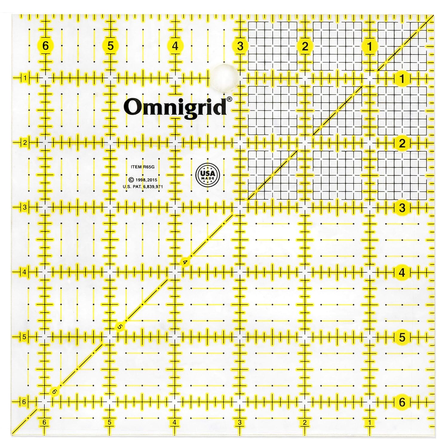 Omnigrid 15" x 15" Square Quilting and Sewing Ruler