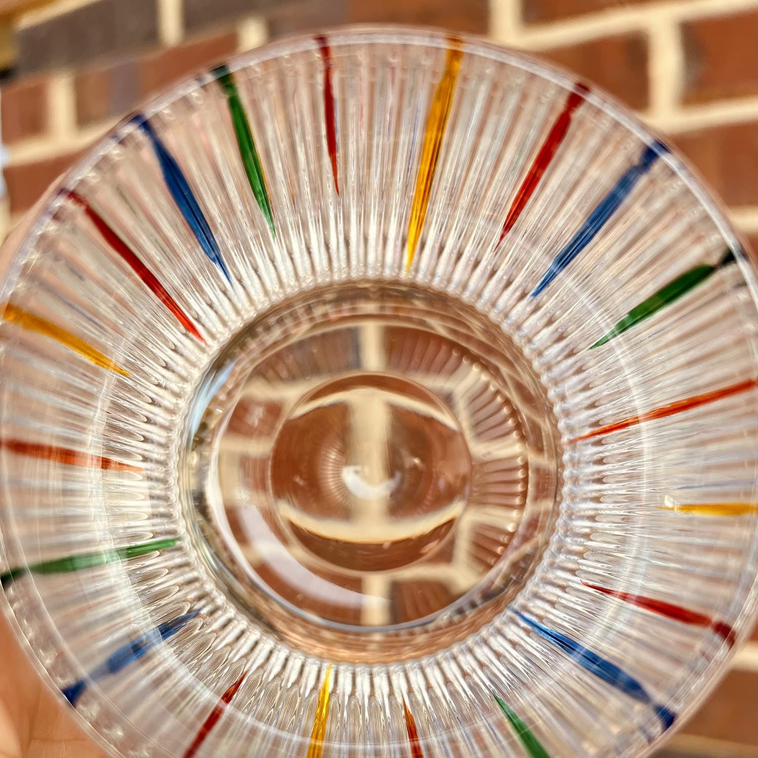 Hand Painted Old Fashioned Stemless Wine Glasses with Unique Coaster （C）