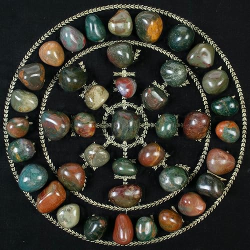 Miniatura 5 de Crocon Piedra de sangre de lujo de 1 libra, piedras y cristales a granel de más de 2000 quilates, kit de cristal natural para curación de Reiki