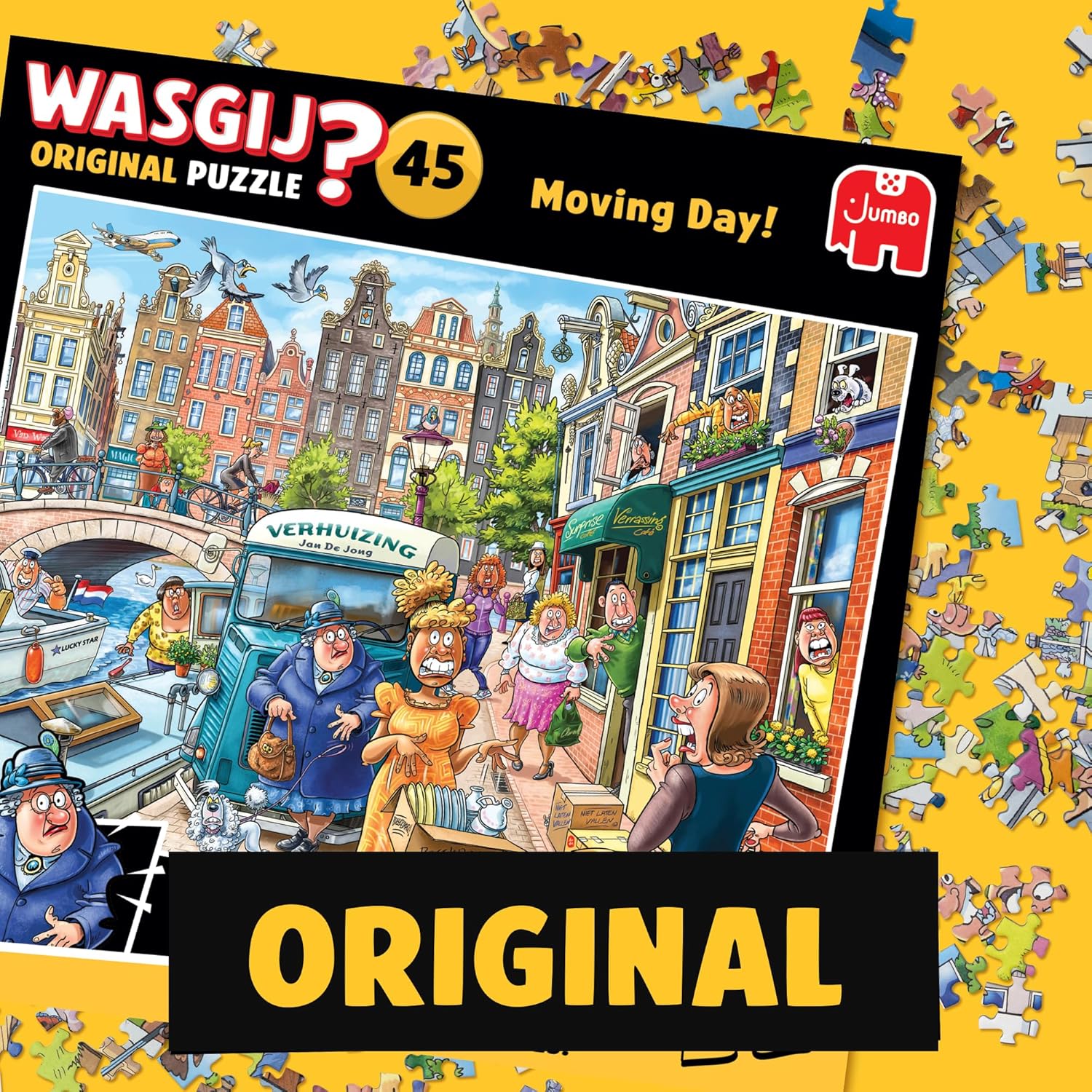 Wasgij Original 45, Moving Day - Unique 1000 Piece Jigsaw Puzzles for Adults - Colourful, Challenging & Brainteasing 1000 Pcs Adults Jigsaw Puzzle - 100% Recycled Cardboard 1000 Pc Puzzles - Jumbo