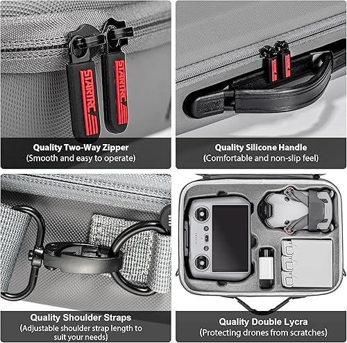 Miniatura 5 de STARTRC Funda de transporte para accesorios DJI Mini 4 Pro, bolsa de viaje portátil para DJI Mini 4 Pro Fly More Combo (DJI RC 2 Controlador) -
